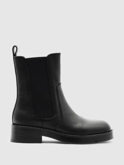 Reiss Black Leather Chelsea Boots