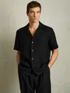 Reiss Beldi Oversized Textured Camp Shirt