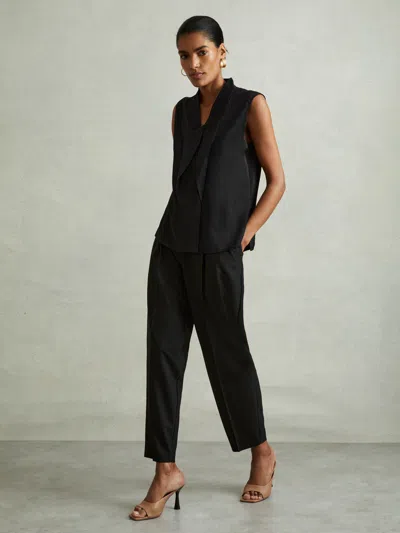 Reiss Women's Black Tux Top