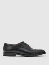 Reiss Black Leather Lace-up Oxford Shoes In Black