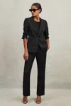 Reiss Black Single Breasted Suit Blazer