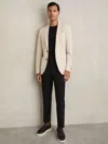 Reiss Black Slim-fit Drawstring Trousers