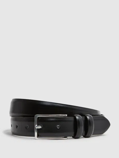 Reiss Black Smooth Leather Belt
