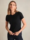 Reiss Womens Jolie Slim-fit Cotton-jersey T-shirt Black In Black