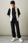 Reiss Black Lucian 3-9 Yrs Technical Drawstring Trousers