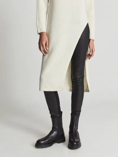 Reiss Black Thea Boots Leather Chelsea Boots