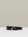 Reiss Black Thin Leather Belt