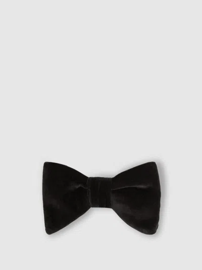 Reiss Black Velvet Bow Tie