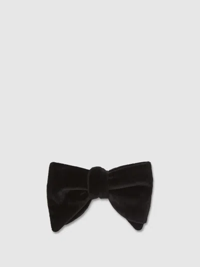 Reiss Black Velvet Bow Tie