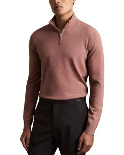 Reiss Blackhall 1/2-zip In Pink