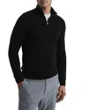 Reiss Blackhall Wool Funnel Neck Half Zip Pullover In Black
