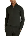 Reiss Blackhall Merino Wool Slim Fit Quarter Zip Sweater In Dark Military Green