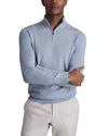 Reiss Blackhall Slim Fit Mock Neck Wool Sweater In Soft Blue Melange