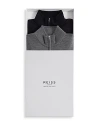 Reiss Blackhall Slim Fit Quarter Zip Polo Shirts - 2 Pack In Navy/derby Gray