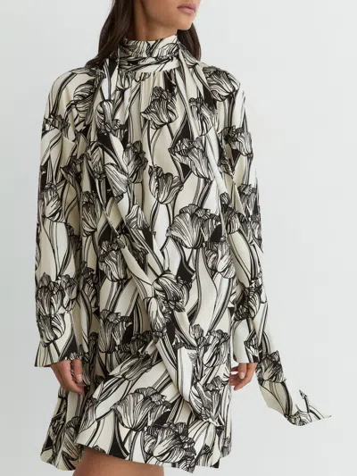Reiss Black/ivory Alwen Dress
