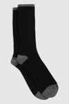 Reiss Black/mid Grey Alby Wool-cashmere Blend Ribbed Socks