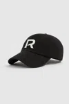 REISS BLACK/WHITE SWANSON MONOGRAM-EMBROIDERED TWILL BASEBALL CAP