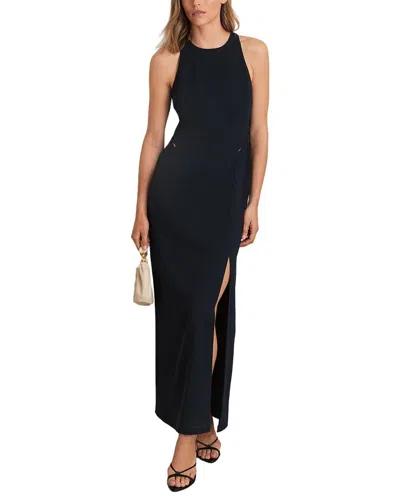 Reiss Blair Ladder Trim Maxi Dress In Black