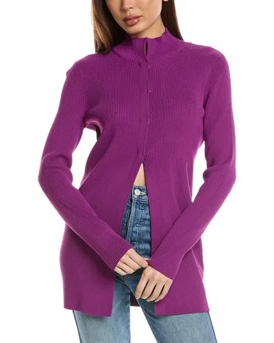 Reiss Blakely Cardigan In Purple