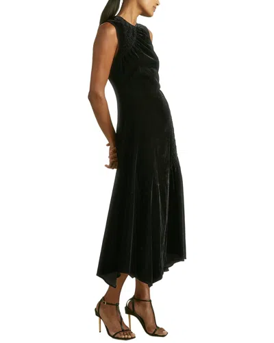 Reiss Blakely Sleeveless Velvet Dress In Black