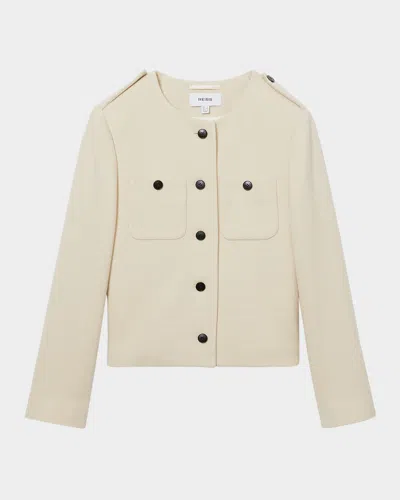 REISS BLANE BUTTON-DOWN WOOL JACKET