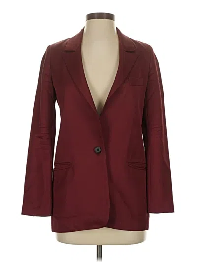 Pre-owned Reiss Blazer Jacket In Burgundy