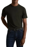 Reiss Oxidised Green Bless Cotton Crew Neck T-shirt In Green