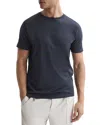 Reiss Bless Crewneck Tee In Airforce Blue