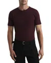 Reiss Bless Crewneck Tee In Bordeaux
