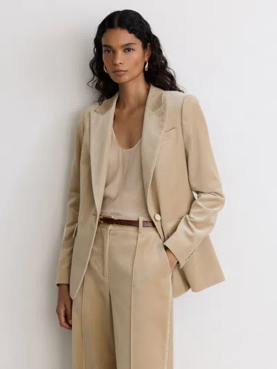 Reiss Blonde Neutral Petite Suit Jacket