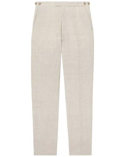Reiss Finch Side Adjuster Prince Linen-blend Trouser In Neutral