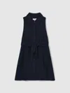 Reiss Blue 9-13 Yrs Tie-waist Collared Dress In Blue