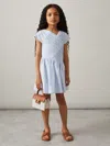 Reiss Blue 4-9 Yrs Cotton Tucked-pleat Dress