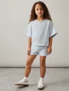 Reiss Blue Cotton-blend Sweatshirt And Shorts Set
