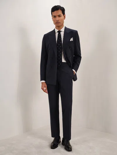 Reiss Blue Dream Regular-fit Wool-blend Suit Trousers