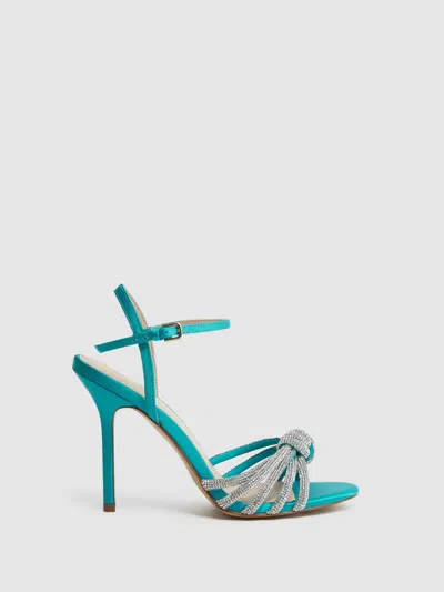 Reiss Blue Embellished Heeled Sandals
