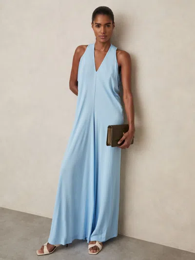 Reiss Blue Jersey Maxi Dress