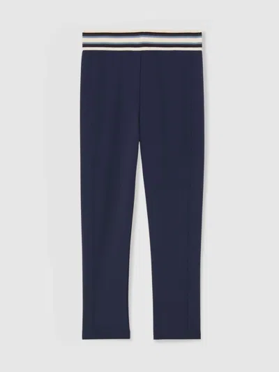 Reiss Blue 9-13 Yrs Stripe-waist Leggings
