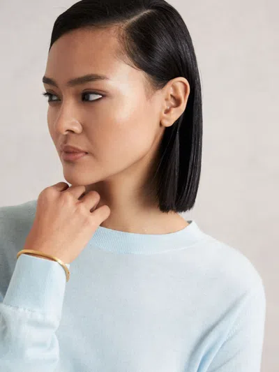 Reiss Blue Merino Wool Crew-neck Jumper