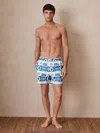 Reiss Blue Multi | Ché Sunset-print Swim Shorts