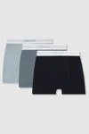 Reiss Blue Multi Stretch-cotton Boxers 3 Pack