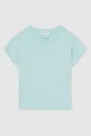 Reiss Blue 9-13 Yrs Oversized Cotton-blend T-shirt In Blue