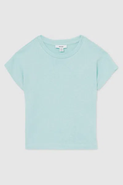 Reiss Blue Oversized Cotton-blend T-shirt