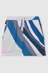 Reiss Blue Print Tommi 13-14 Yrs Printed Drawstring-waist Shorts In Blue Print
