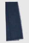 Reiss Blue Wool Two-tone Scarf In Blue