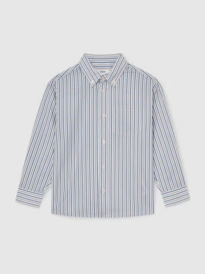 Reiss Blue/white Shirt In Multi