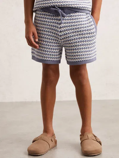 Reiss Kids' Blue/white Shorts In Purple