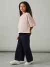 Reiss Blush Cassy 4-9 Yrs Oversized Cotton Crew-neck T-shirt