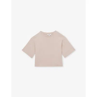 Reiss Kids' Cassy Dropped-shoulder Oversized Cotton T-shirt 13-14 Years Blush