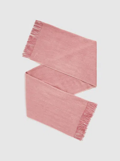 Reiss Blush Picton Wool-cashmere Scarf In Sand